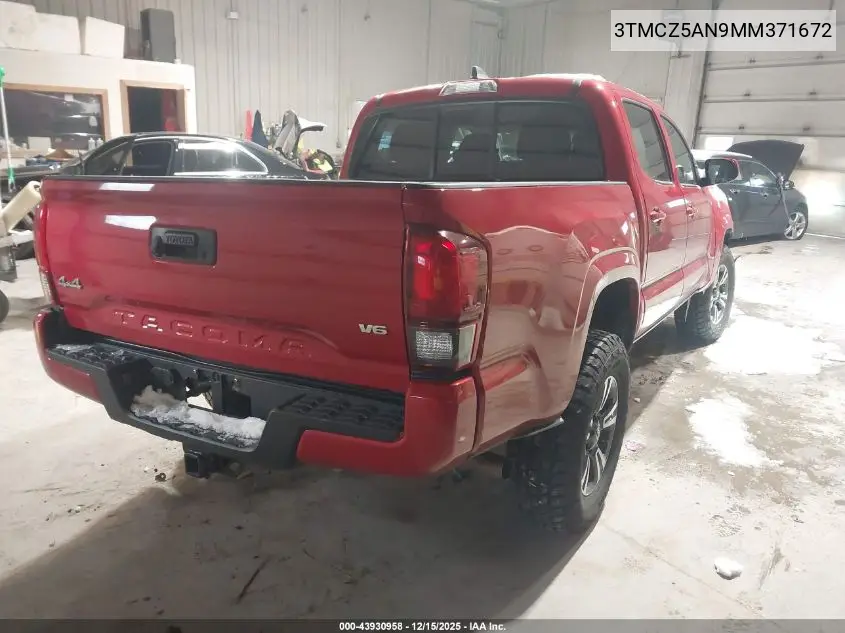 3TMCZ5AN9MM371672 2021 Toyota Tacoma Sr V6