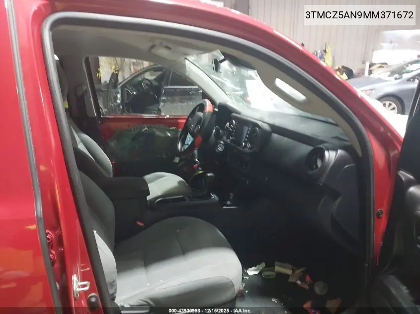 3TMCZ5AN9MM371672 2021 Toyota Tacoma Sr V6