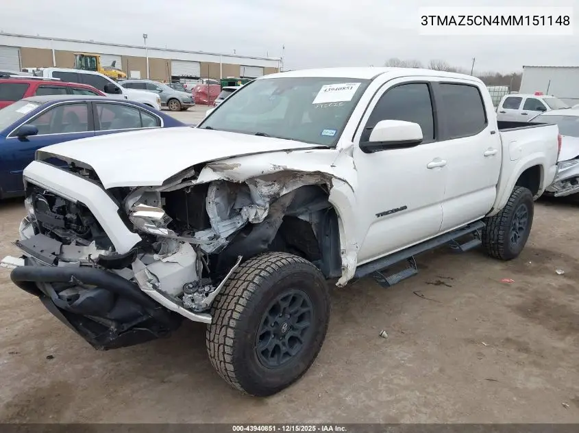 3TMAZ5CN4MM151148 2021 Toyota Tacoma Sr5 V6