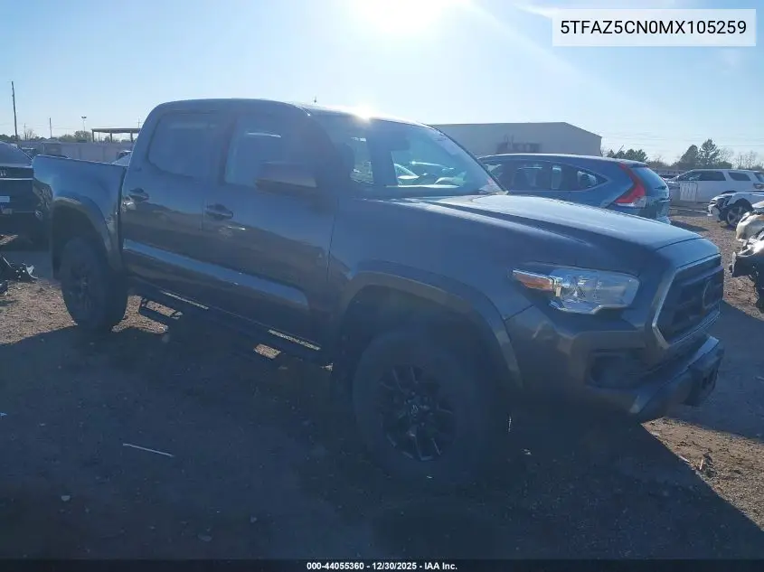 5TFAZ5CN0MX105259 2021 Toyota Tacoma Sr5 V6
