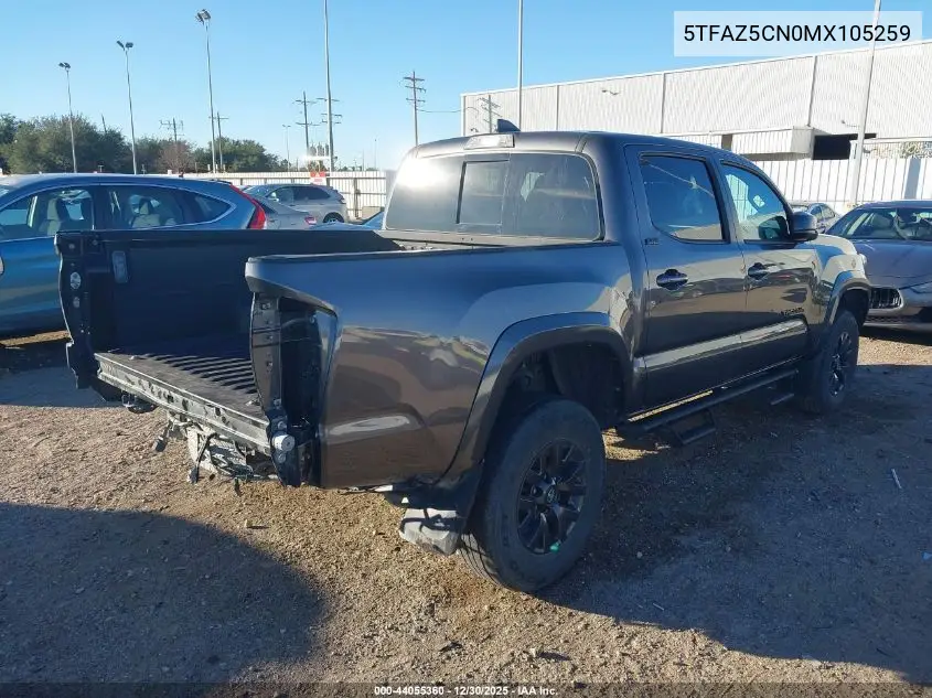 5TFAZ5CN0MX105259 2021 Toyota Tacoma Sr5 V6
