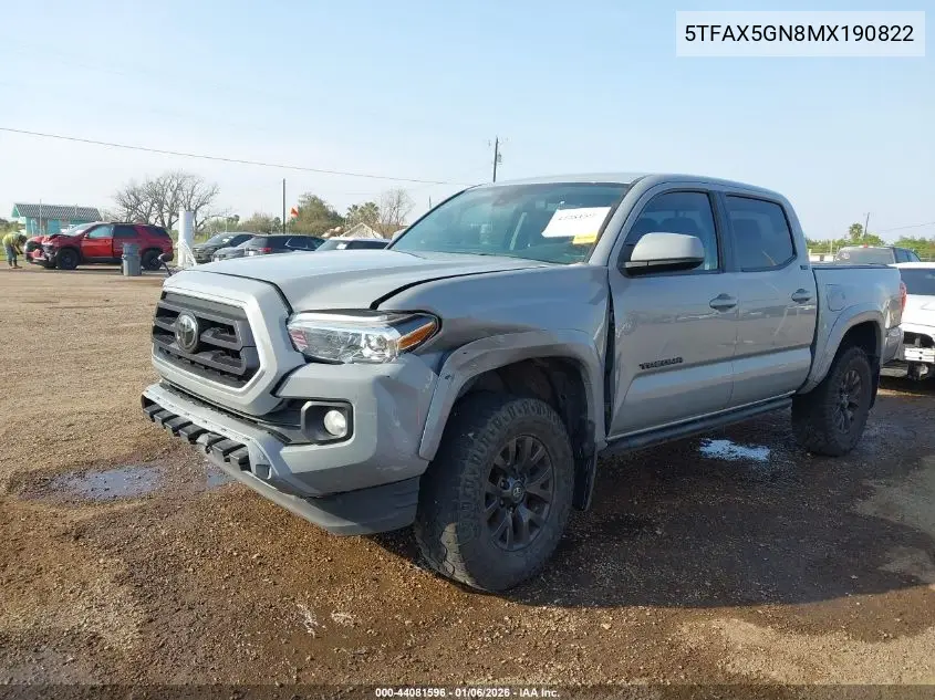 5TFAX5GN8MX190822 2021 Toyota Tacoma Sr5