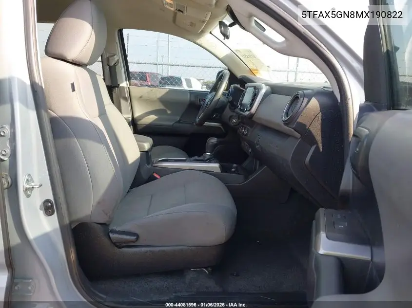 5TFAX5GN8MX190822 2021 Toyota Tacoma Sr5