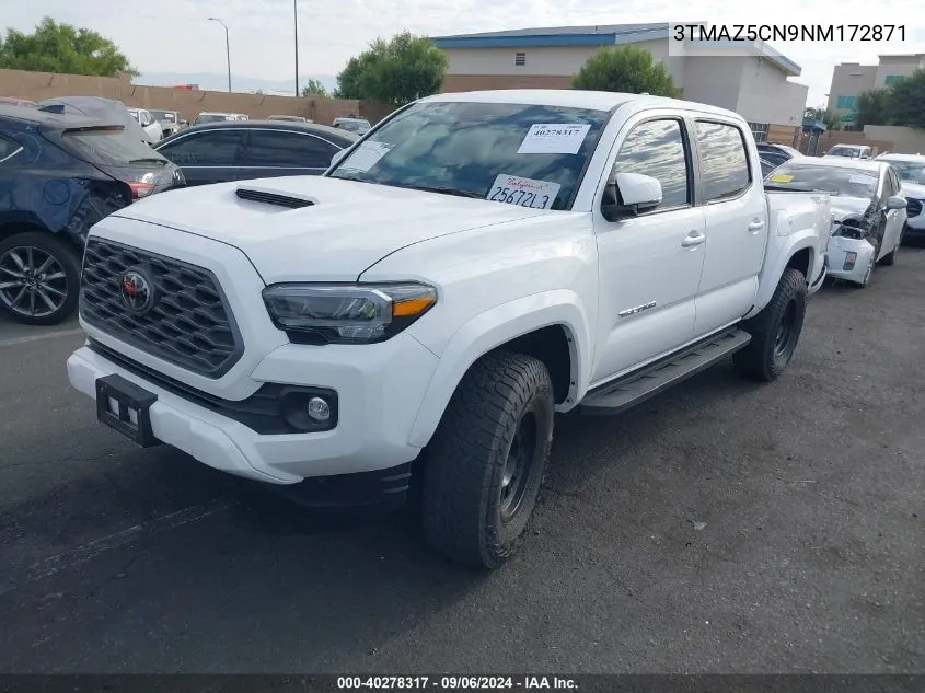 2022 Toyota Tacoma Trd Sport VIN: 3TMAZ5CN9NM172871 Lot: 40278317