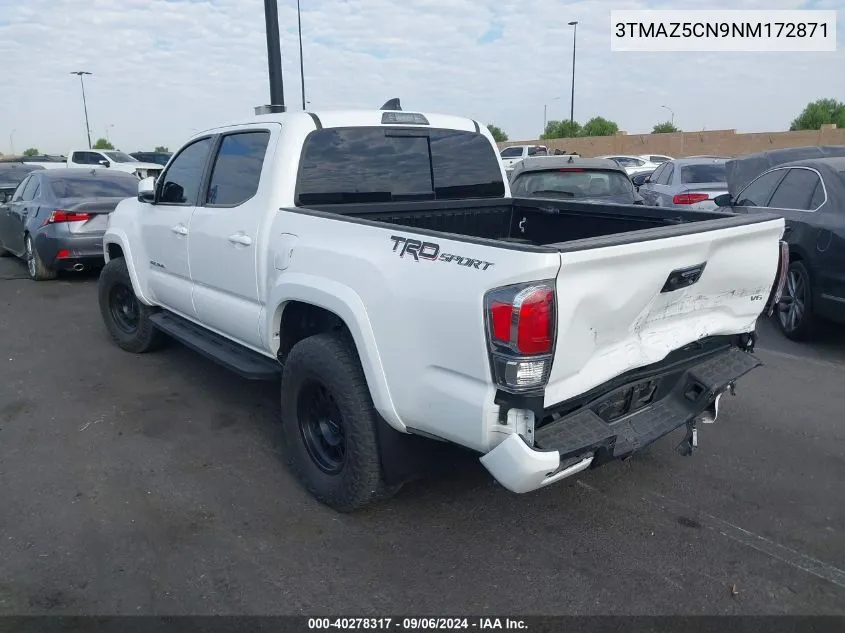 2022 Toyota Tacoma Trd Sport VIN: 3TMAZ5CN9NM172871 Lot: 40278317