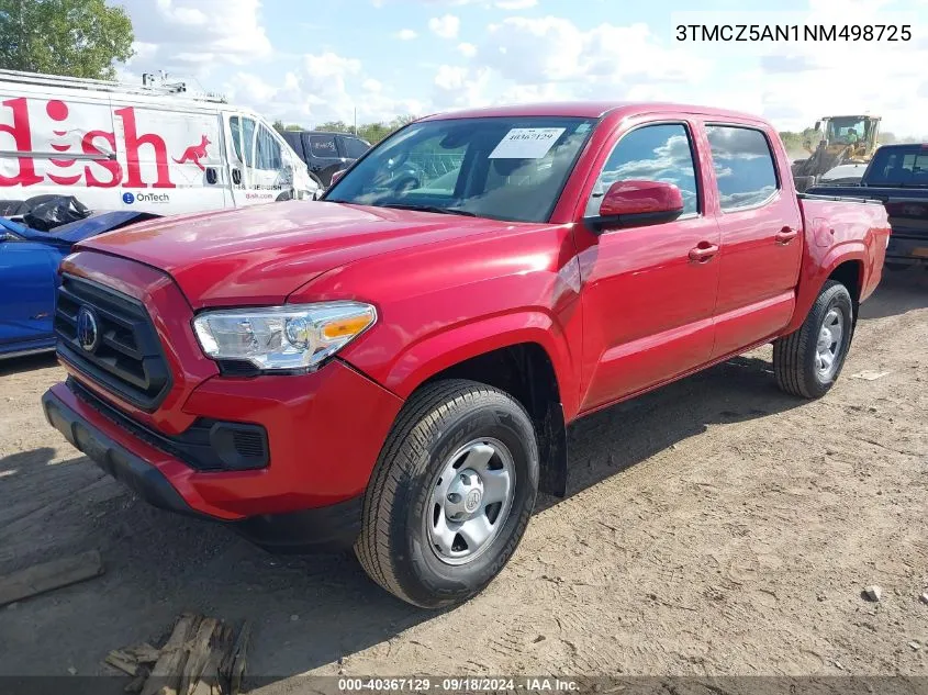 3TMCZ5AN1NM498725 2022 Toyota Tacoma Sr V6