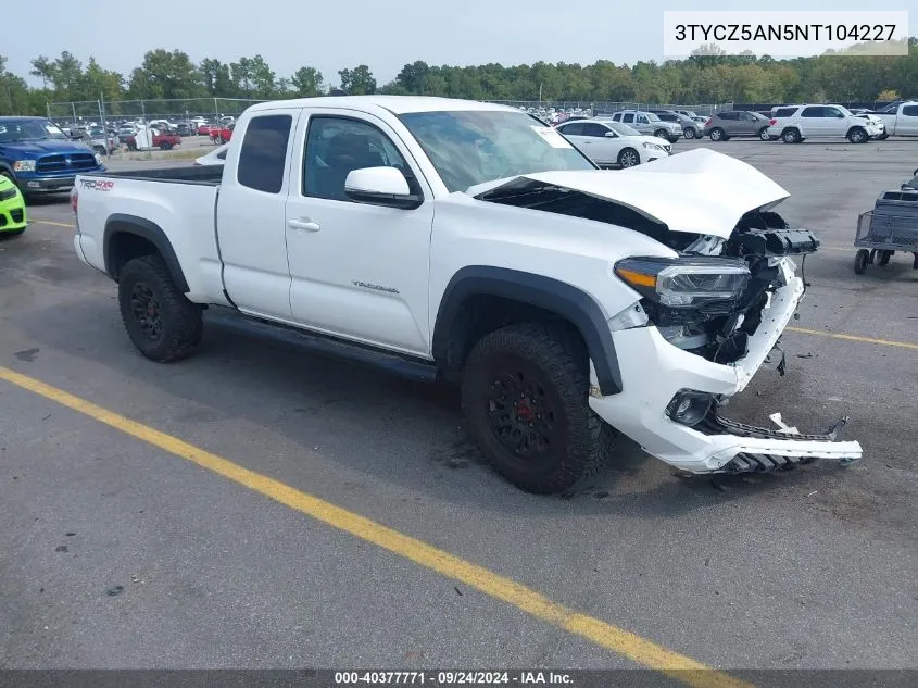 3TYCZ5AN5NT104227 2022 Toyota Tacoma Double Cab/Sr/Sr5/Trd Sport/Trd Off Road/Trd Pro