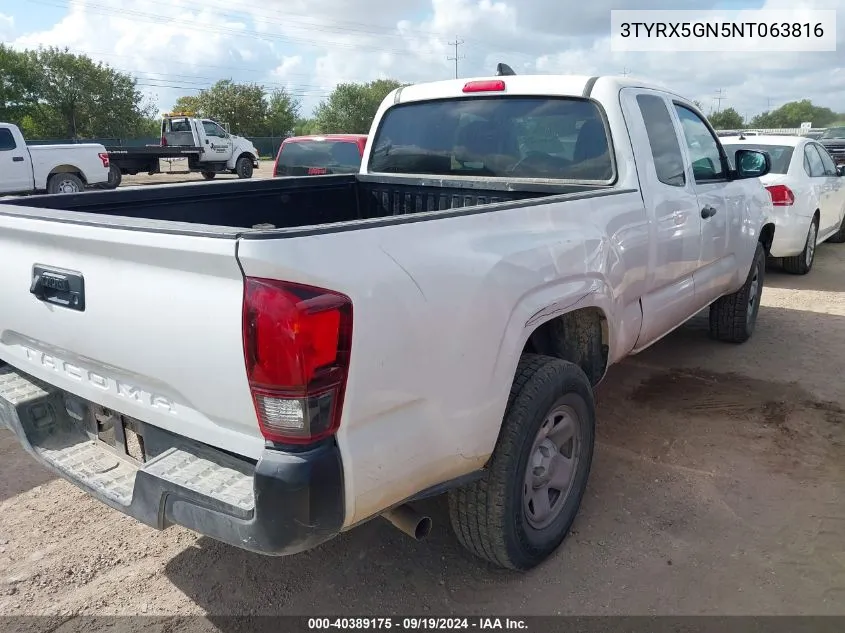 3TYRX5GN5NT063816 2022 Toyota Tacoma Sr