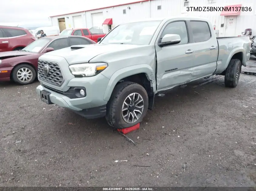 3TMDZ5BNXNM137836 2022 Toyota Tacoma Trd Sport