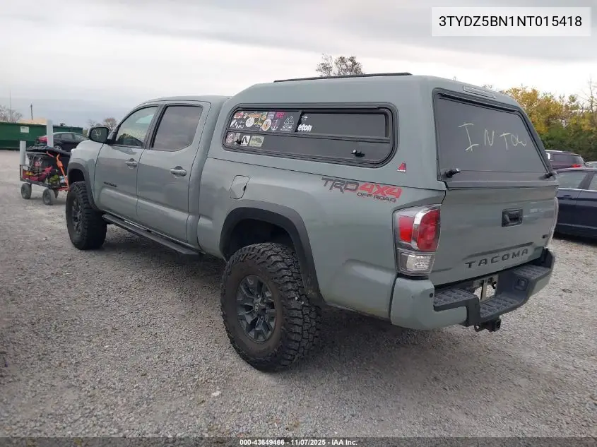 3TYDZ5BN1NT015418 2022 Toyota Tacoma Trd Off Road