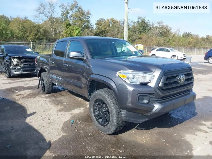 3TYAX5GN8NT061538 2022 Toyota Tacoma Sr