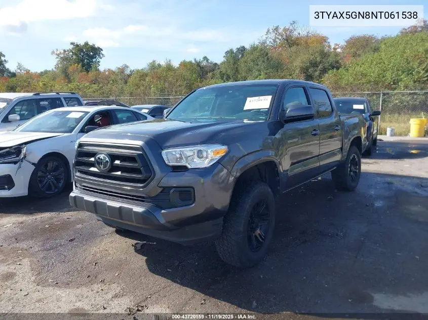 3TYAX5GN8NT061538 2022 Toyota Tacoma Sr