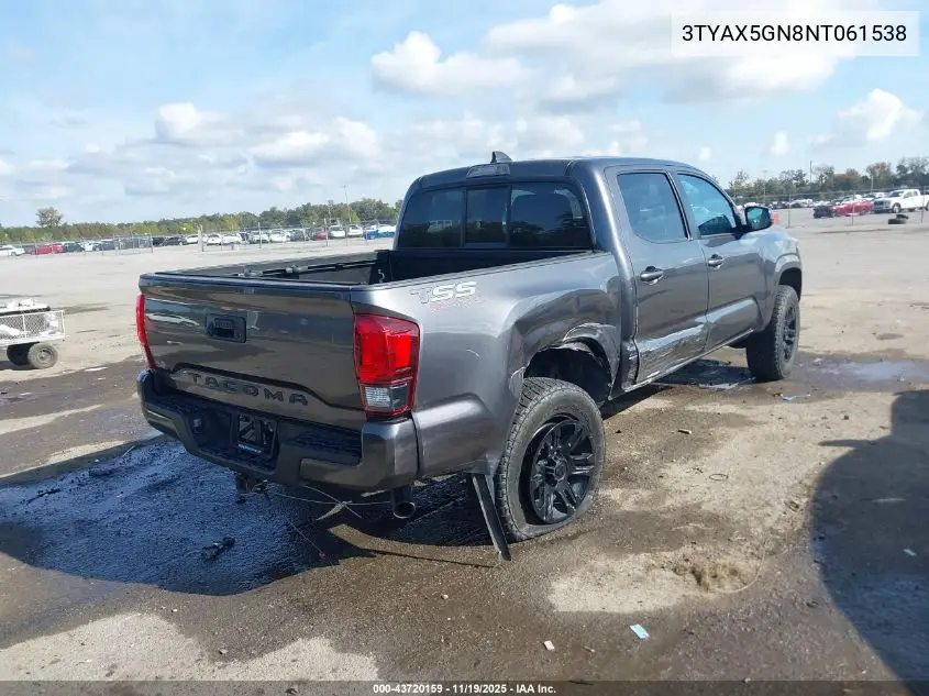3TYAX5GN8NT061538 2022 Toyota Tacoma Sr