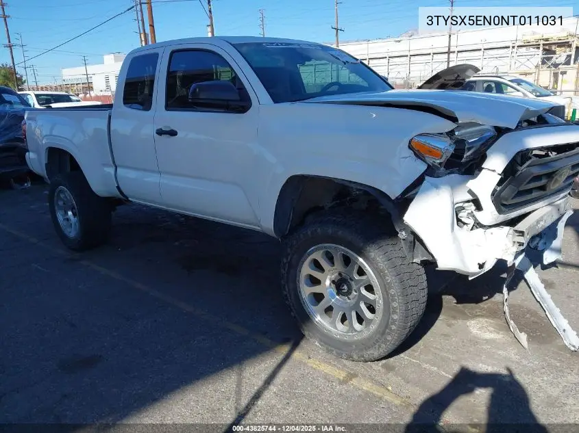 3TYSX5EN0NT011031 2022 Toyota Tacoma Sr