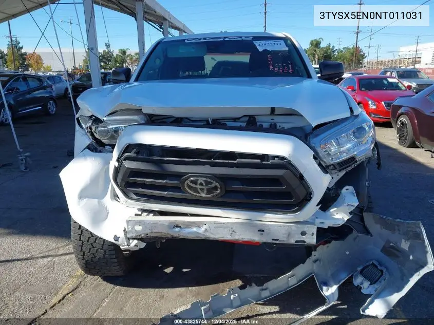 3TYSX5EN0NT011031 2022 Toyota Tacoma Sr