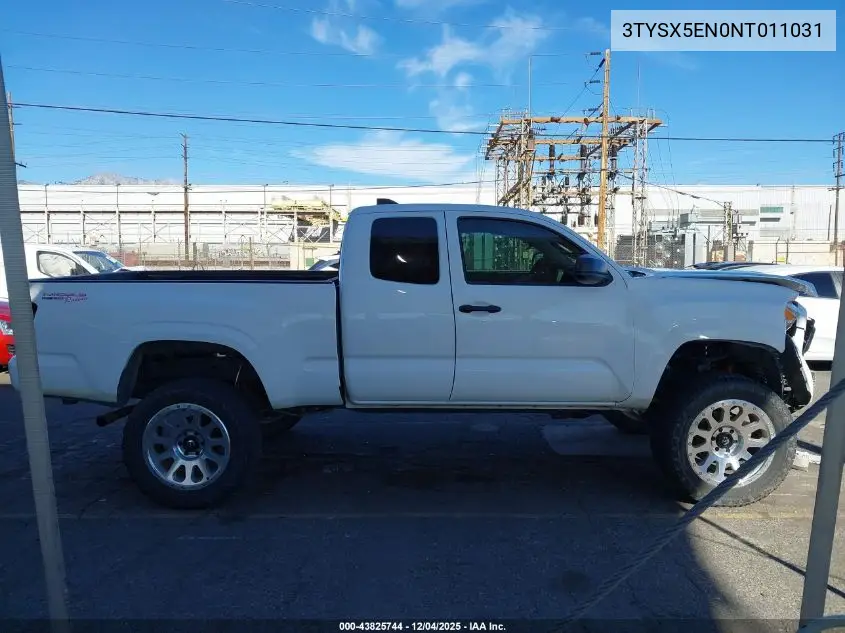 3TYSX5EN0NT011031 2022 Toyota Tacoma Sr