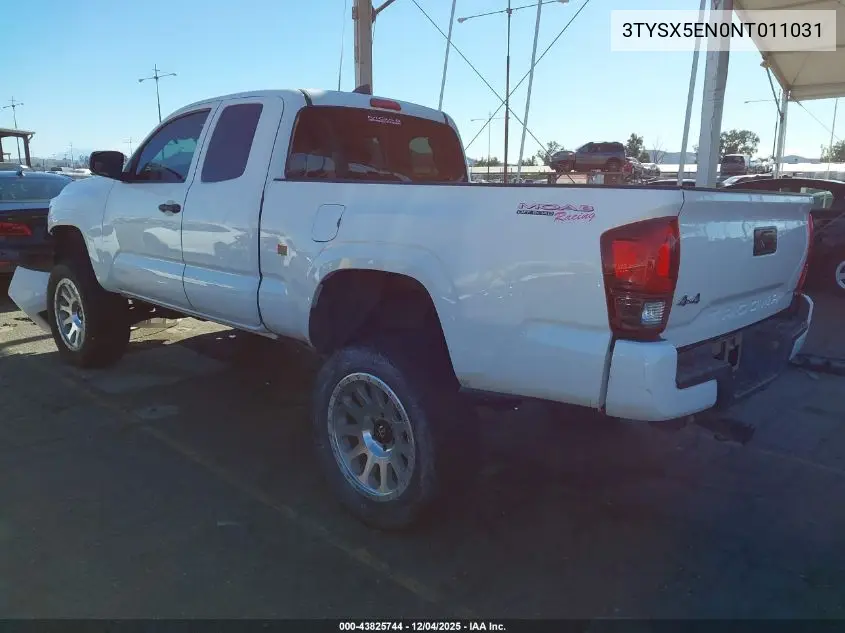 3TYSX5EN0NT011031 2022 Toyota Tacoma Sr