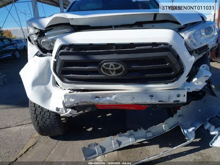 3TYSX5EN0NT011031 2022 Toyota Tacoma Sr