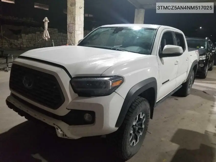 3TMCZ5AN4NM517025 2022 Toyota Tacoma Trd Off Road