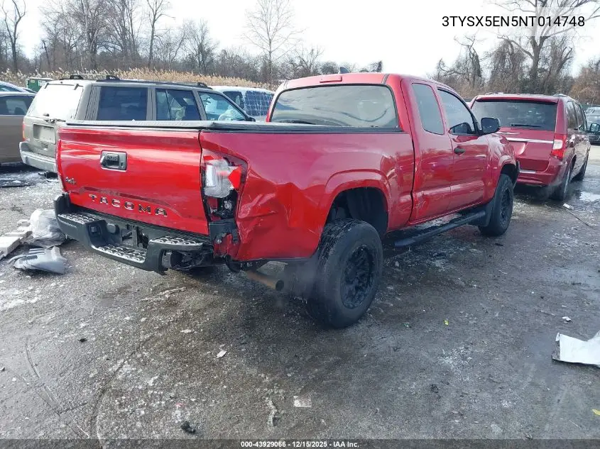 3TYSX5EN5NT014748 2022 Toyota Tacoma Sr