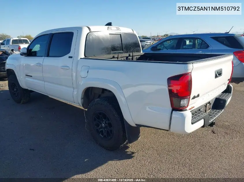 3TMCZ5AN1NM510792 2022 Toyota Tacoma Sr5 V6