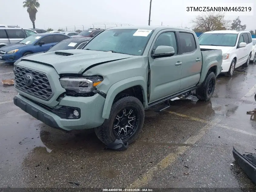 3TMCZ5AN8NM465219 2022 Toyota Tacoma Trd Sport