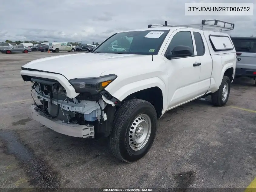 3TYJDAHN2RT006752 2024 Toyota Tacoma Sr