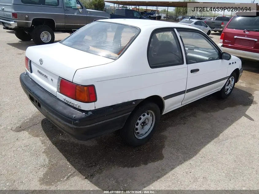 1993 Toyota Tercel Std VIN: JT2EL46S9P0280694 Lot: 45156911