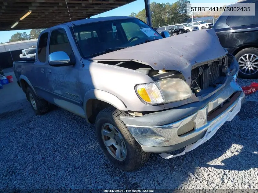 5TBBT4415YS002435 2000 Toyota Tundra Sr5 V8