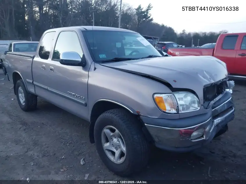 5TBBT4410YS016338 2000 Toyota Tundra Sr5 V8