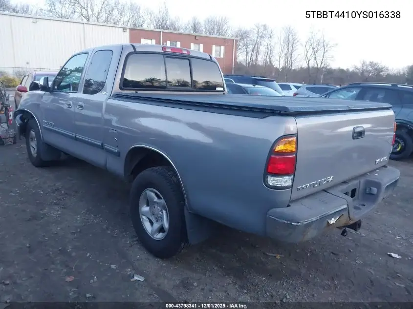 5TBBT4410YS016338 2000 Toyota Tundra Sr5 V8