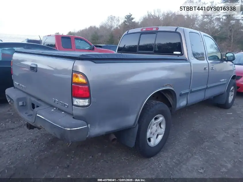 5TBBT4410YS016338 2000 Toyota Tundra Sr5 V8