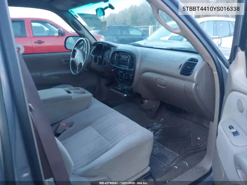 5TBBT4410YS016338 2000 Toyota Tundra Sr5 V8