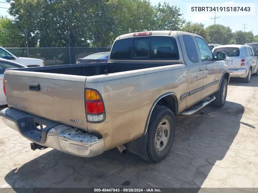 5TBRT34191S187443 2001 Toyota Tundra Sr5