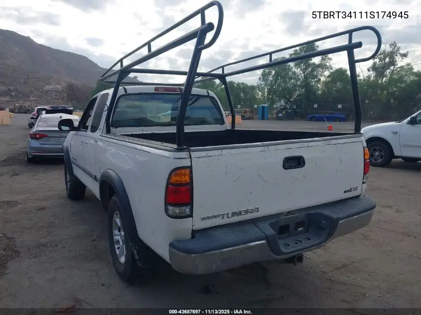 5TBRT34111S174945 2001 Toyota Tundra Sr5 V8