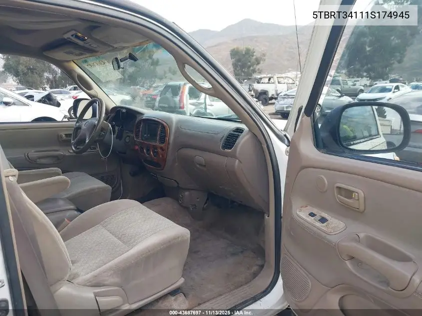 5TBRT34111S174945 2001 Toyota Tundra Sr5 V8