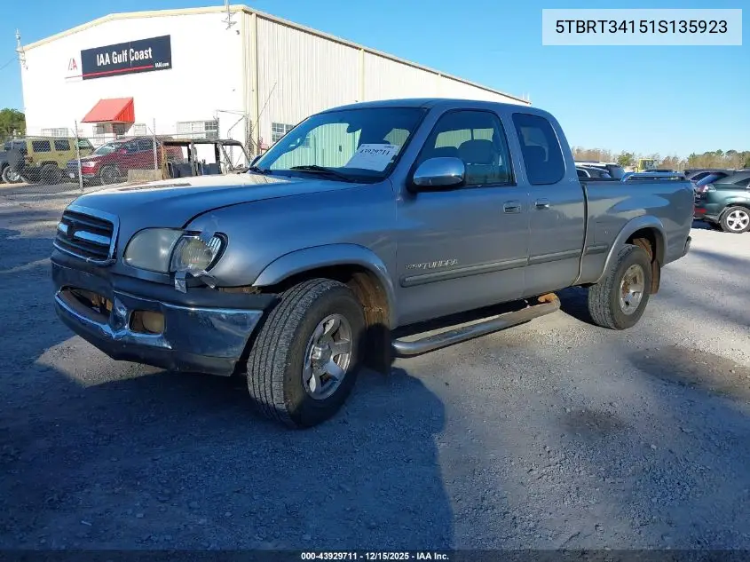 5TBRT34151S135923 2001 Toyota Tundra Sr5 V8