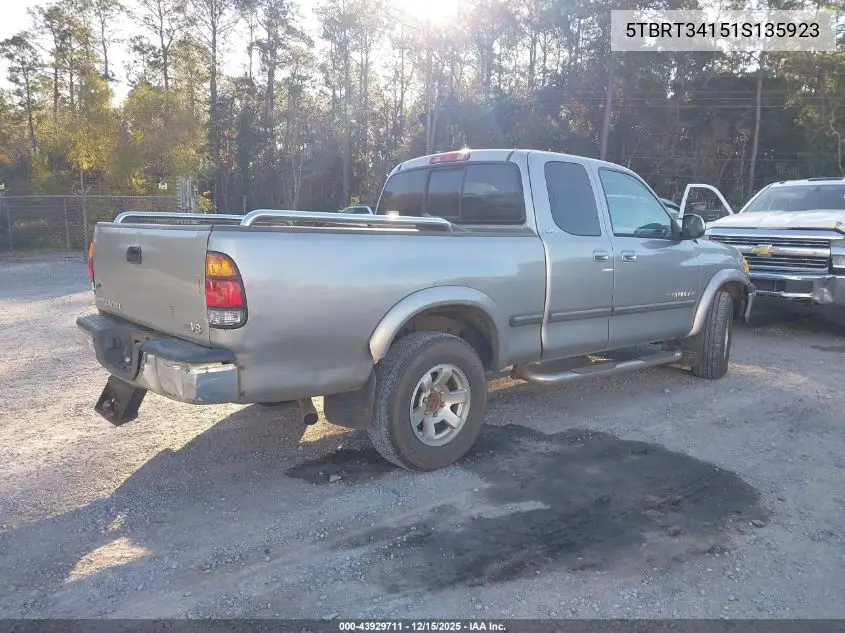 5TBRT34151S135923 2001 Toyota Tundra Sr5 V8