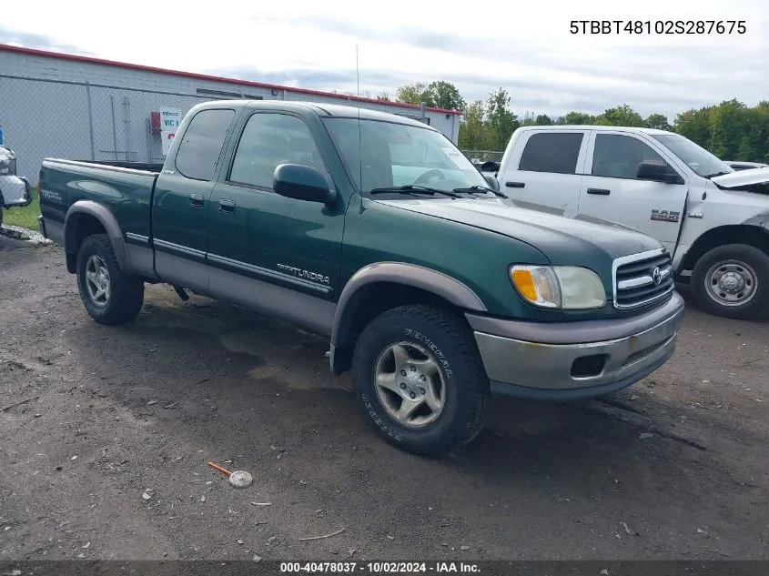 5TBBT48102S287675 2002 Toyota Tundra Ltd V8