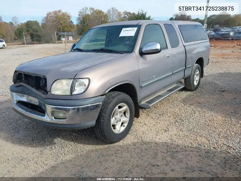 5TBRT34172S238875 2002 Toyota Tundra Sr5 V8