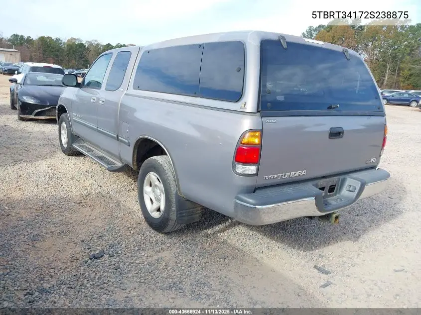 5TBRT34172S238875 2002 Toyota Tundra Sr5 V8