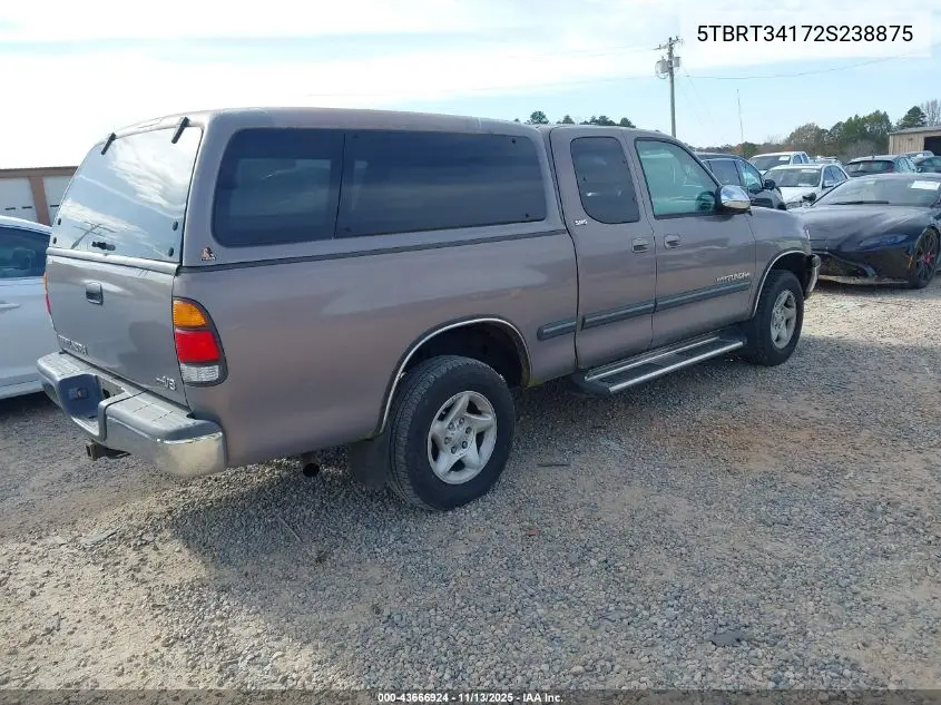 5TBRT34172S238875 2002 Toyota Tundra Sr5 V8