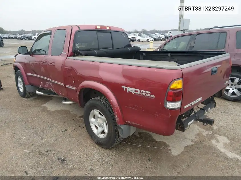 5TBRT381X2S297249 2002 Toyota Tundra Ltd V8