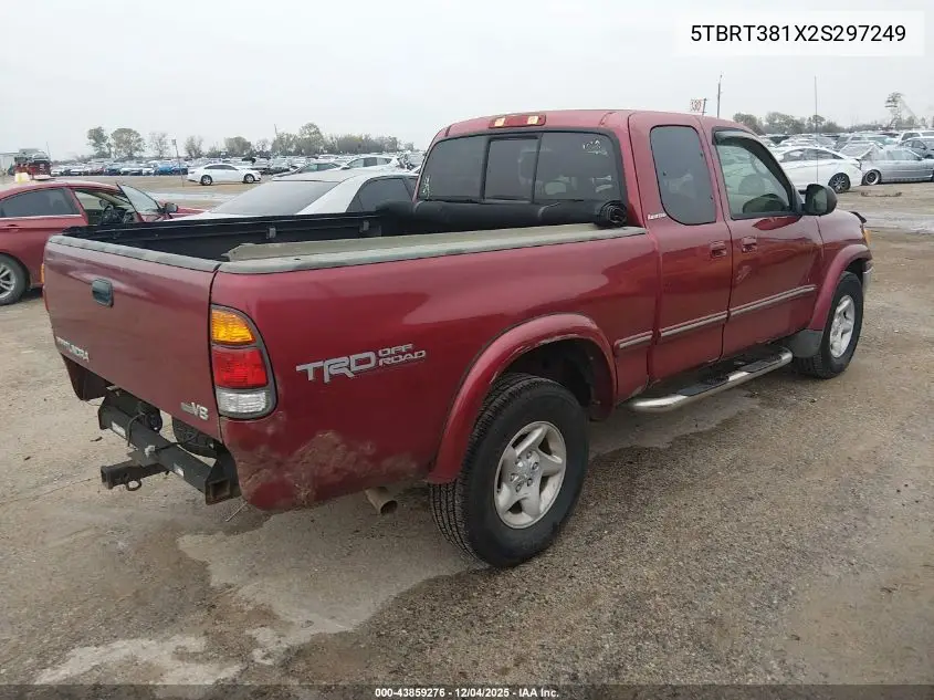 5TBRT381X2S297249 2002 Toyota Tundra Ltd V8