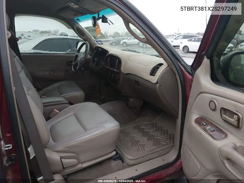 5TBRT381X2S297249 2002 Toyota Tundra Ltd V8