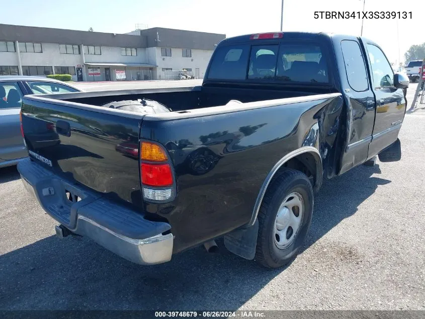 2003 Toyota Tundra Sr5 VIN: 5TBRN341X3S339131 Lot: 39748679