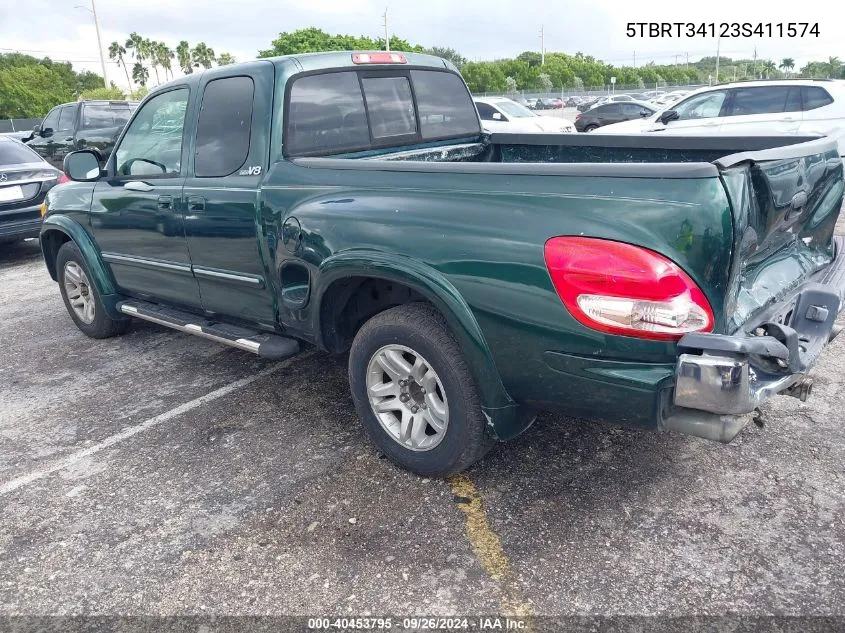 5TBRT34123S411574 2003 Toyota Tundra Sr5 V8