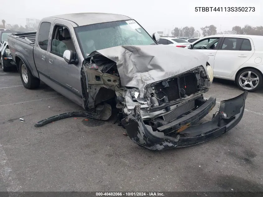 2003 Toyota Tundra Access Cab Sr5 VIN: 5TBBT44113S350273 Lot: 40482066