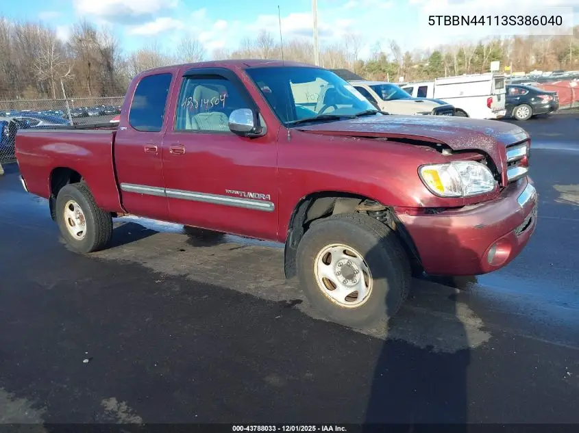 5TBBN44113S386040 2003 Toyota Tundra Sr5