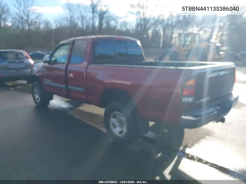 5TBBN44113S386040 2003 Toyota Tundra Sr5